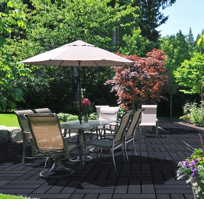 Loseta Imitacion Madera Antracita  6 uds 30x30 cm